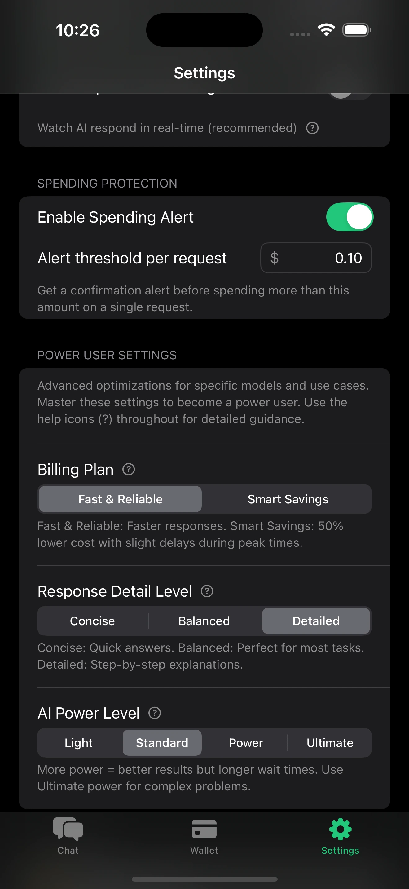 Advanced Settings