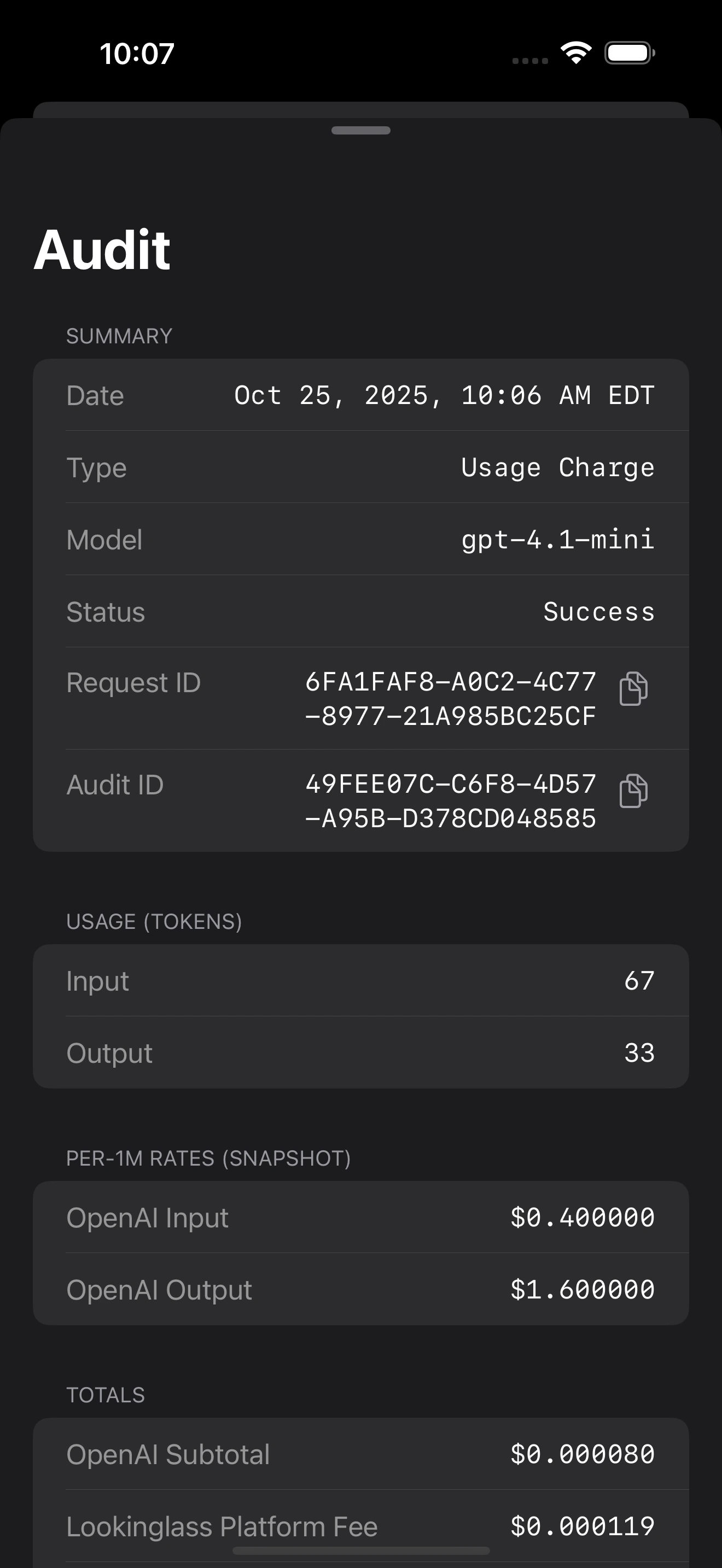 Transaction Audit
